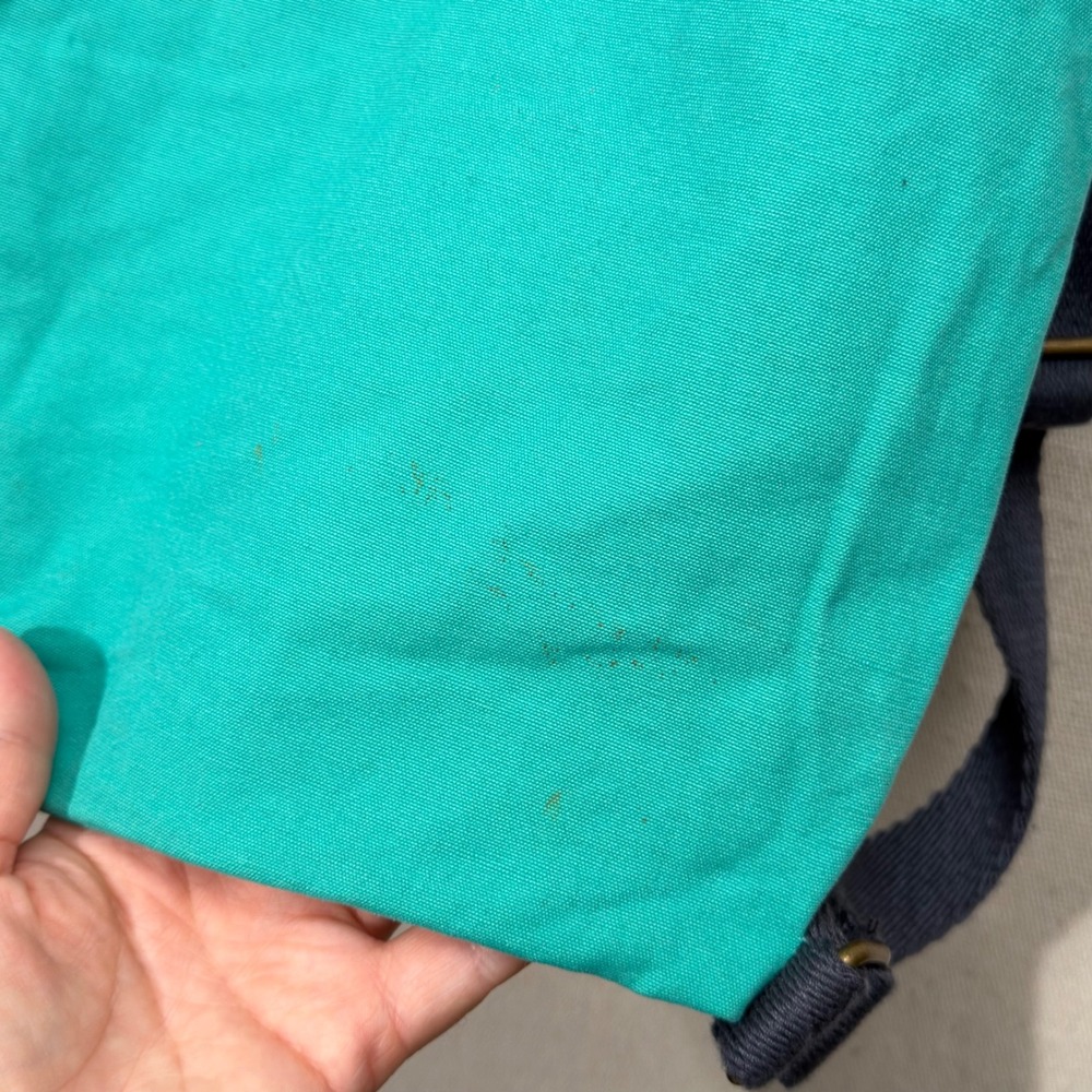 Life is Good Backpack Women OS Teal Green Drawstring Daisy Canvas Cinch Bag - Picture 8 of 14